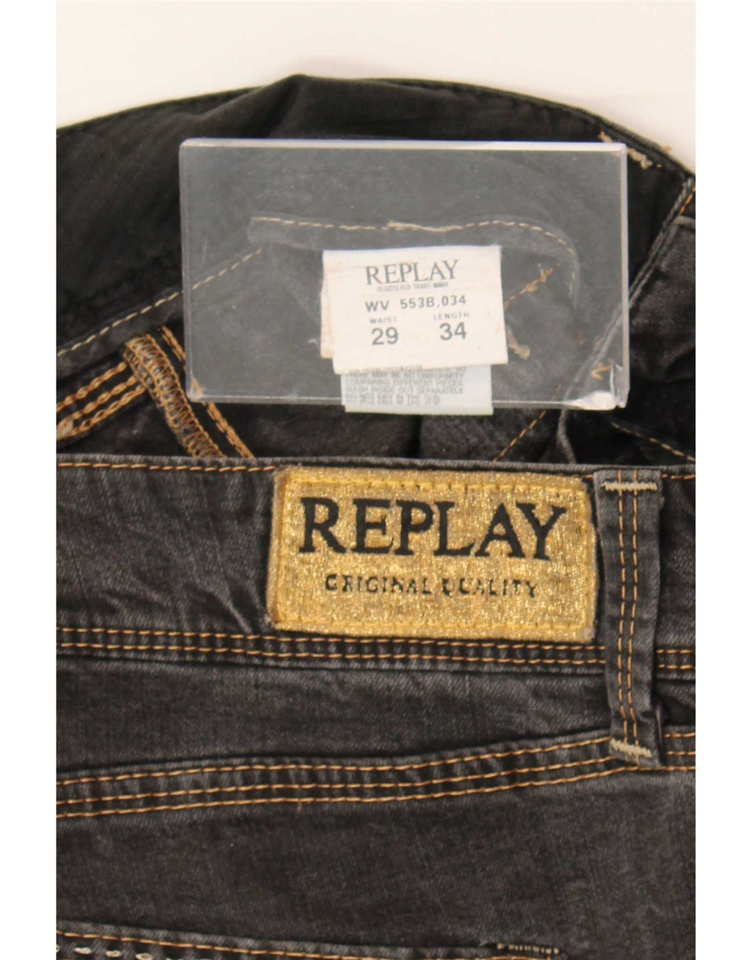 Replay Jean Slim Femme W29 L34 Gris Coton
