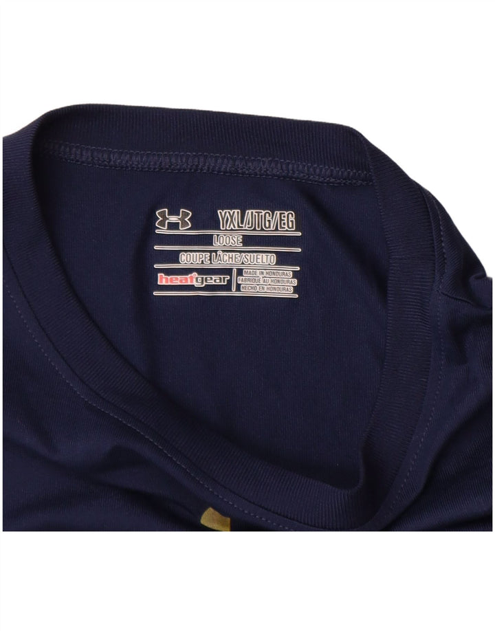 UNDER ARMOUR T-shirt ample graphique pour garçon 13-14 ans XL Bleu marine