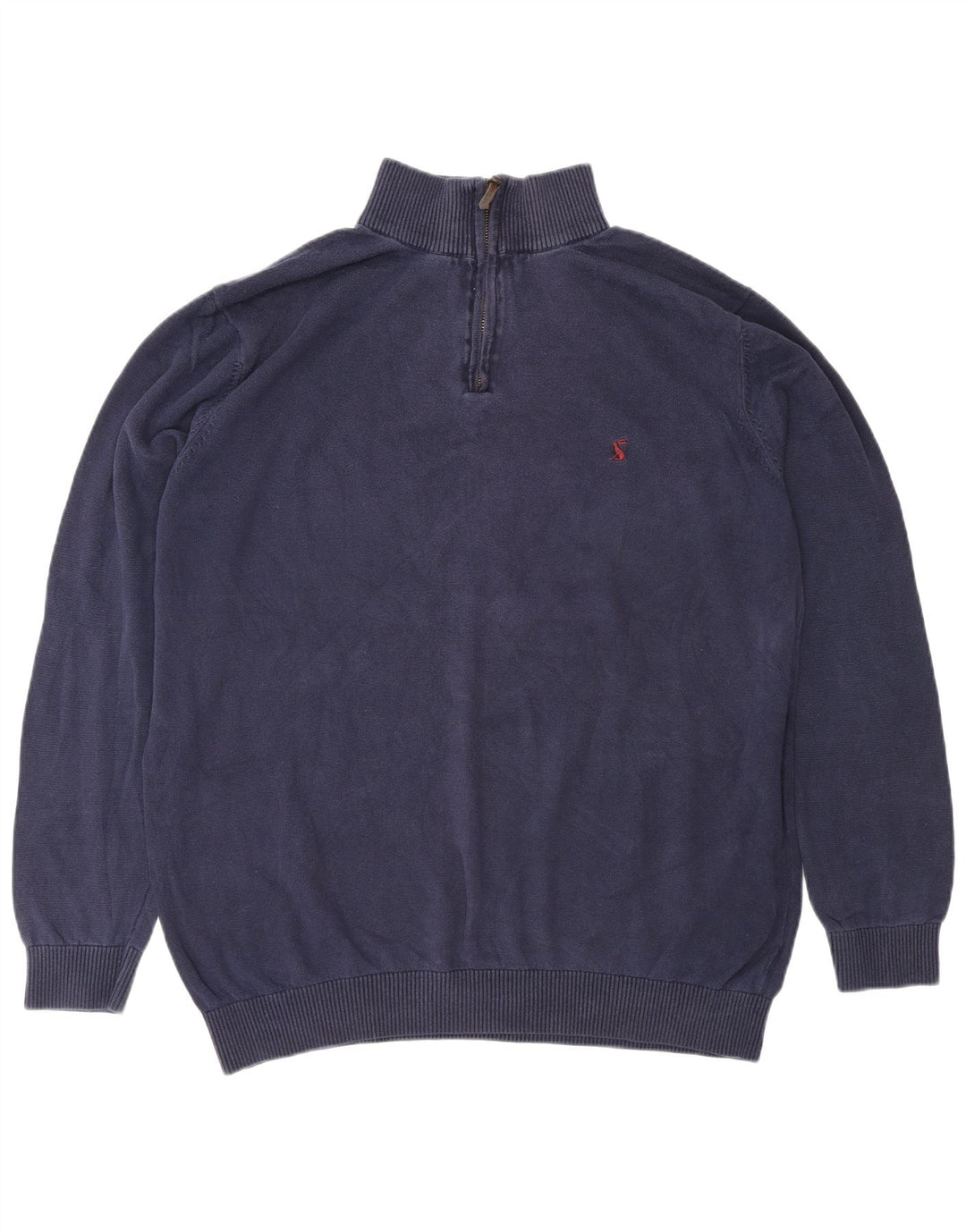 Joules Pull Col Zippé Homme XL Bleu Marine Coton