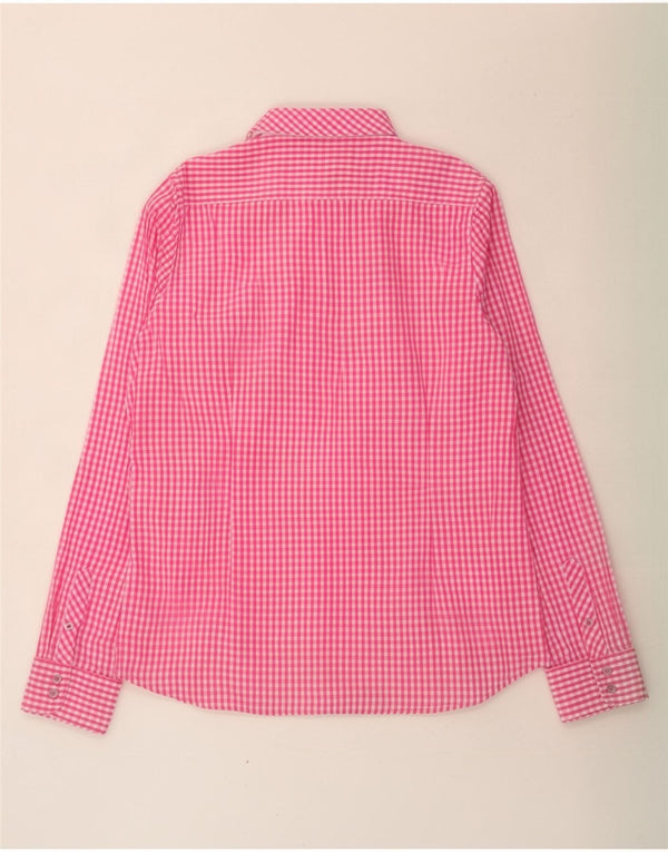 Crew Clothing Chemise Femme UK 14 Coton Vichy Rose Moyen
