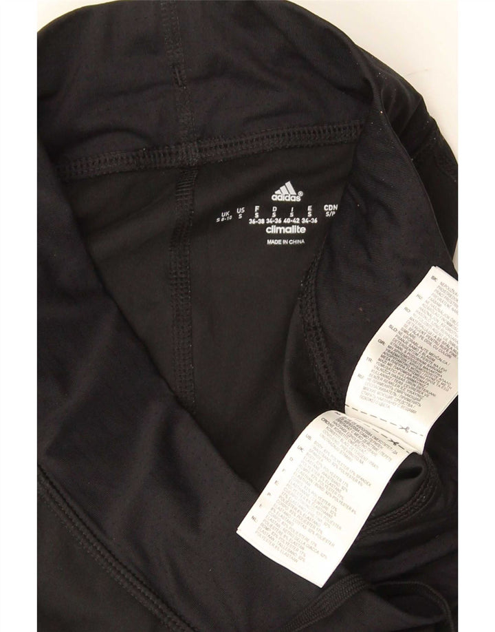 Adidas Climalite Capri Leggings UK 8/10 Petit Noir Polyester
