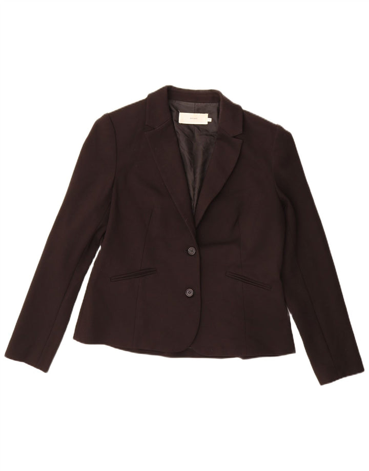 John Lewis Veste blazer à 2 boutons pour femme UK 14 Medium Noir Viscose