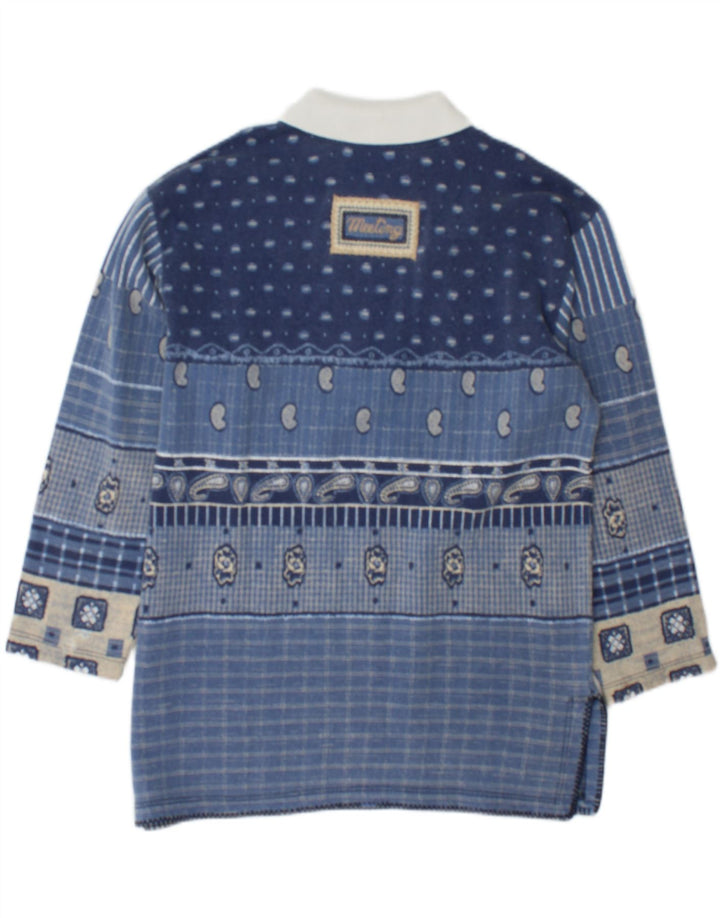 Meeting Sweat-Shirt Col Polo Homme Bleu Moyen Patchwork