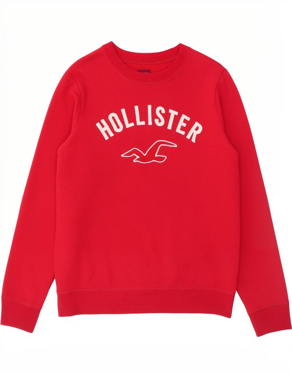 Hollister Sweat-shirt graphique pour femme UK 8 Small Rouge Coton