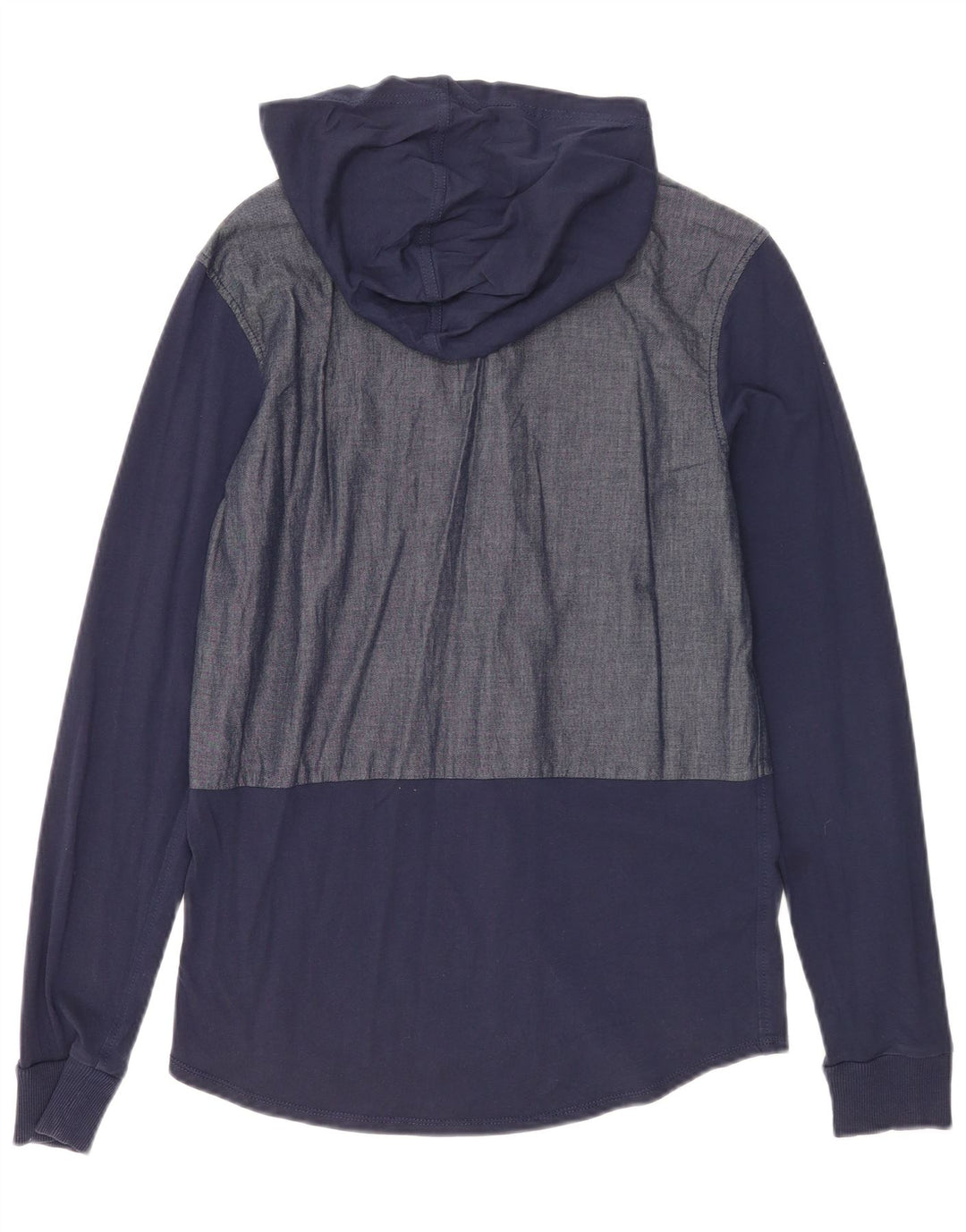 Benetton Chemise À Capuche Small Bleu Marine Colourblock Homme