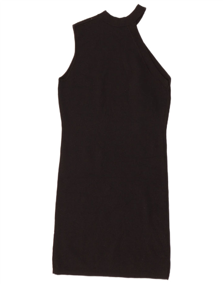 Zara Robe moulante à une épaule pour femme UK 12 Noir moyen