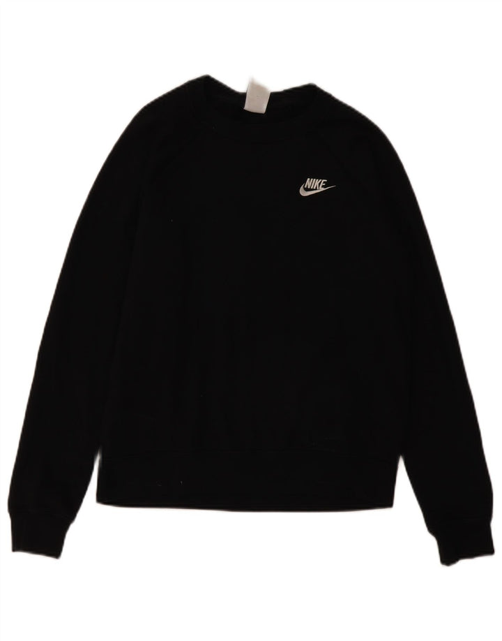 Nike Sweat-shirt surdimensionné pour femme UK 10 Petit coton noir