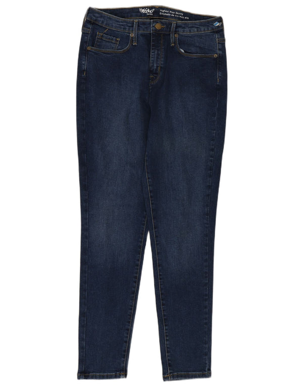 Mossimo Jean skinny taille haute pour femme US 10 Large W30 L27 Bleu marine Coton