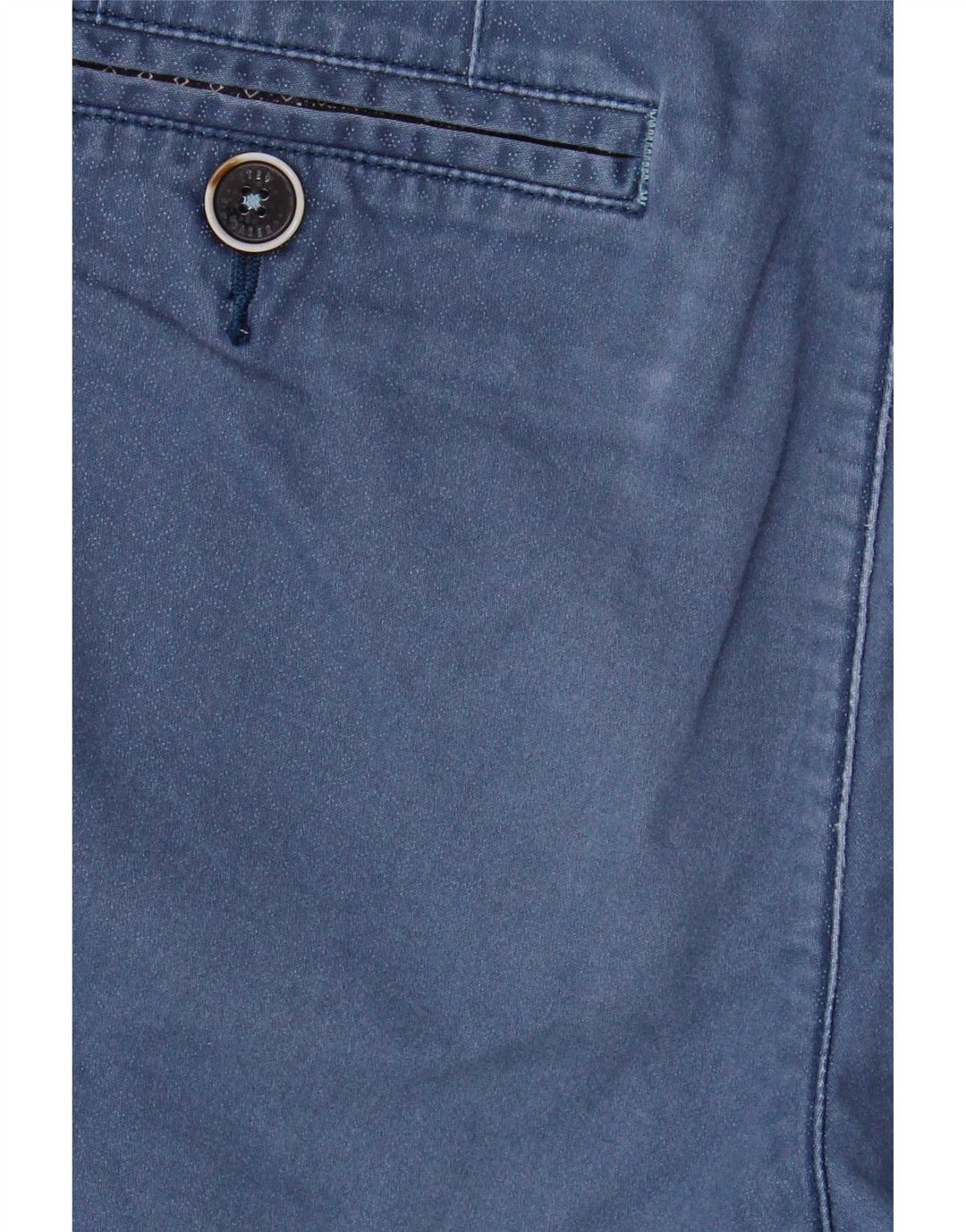 Ted Baker Short Chino Homme W32 Coton Géométrique Bleu Moyen
