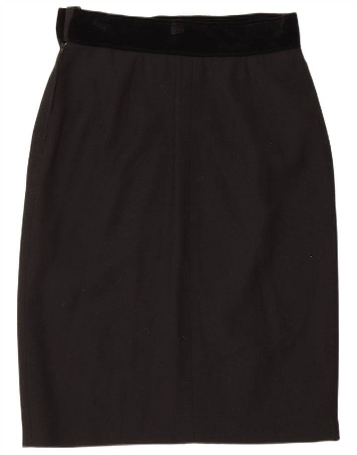 Jupe crayon Valentino pour femme UK 12 Medium W30 Noir