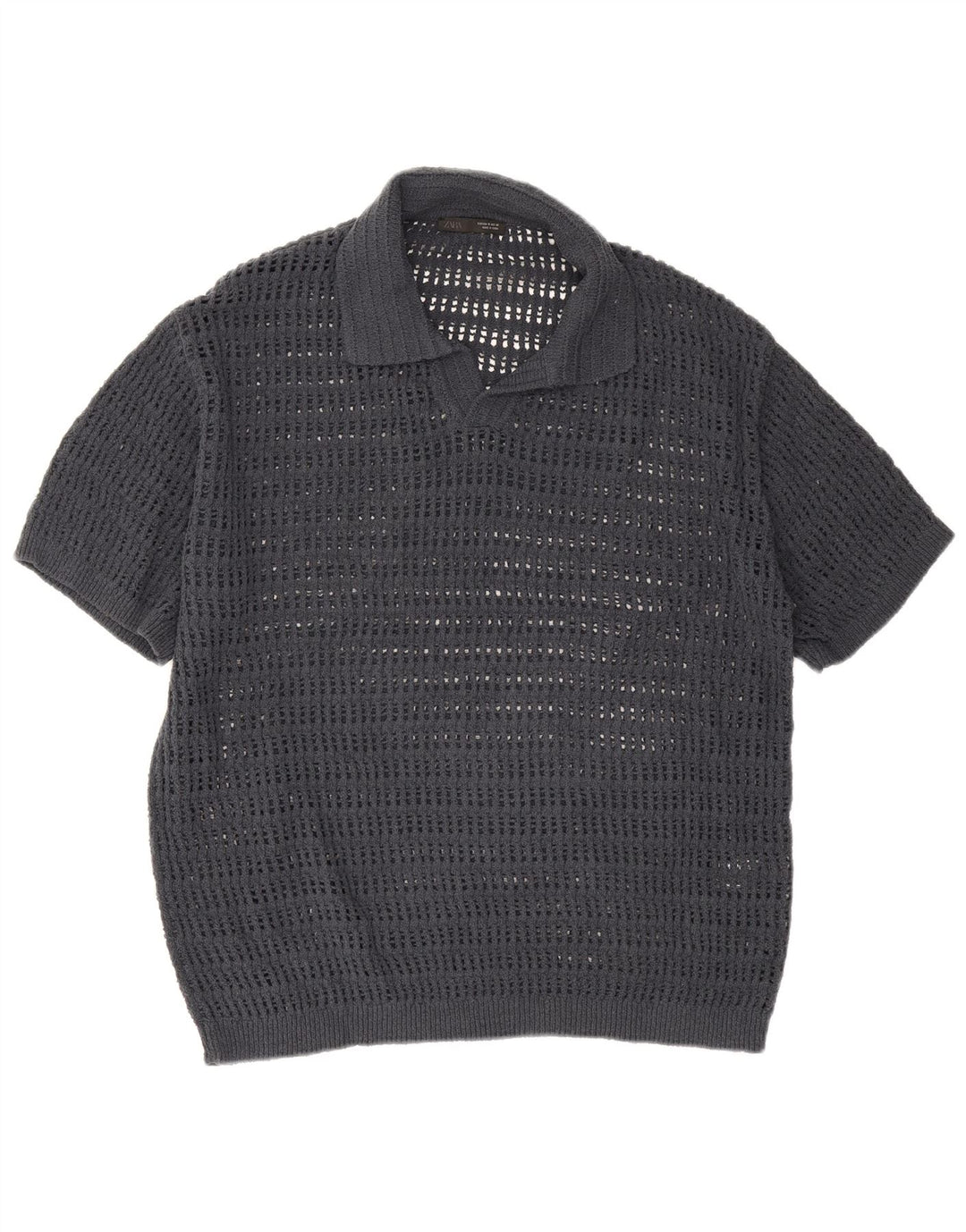 Polo Homme Zara Gris Moyen Coton