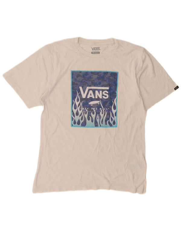 T-shirt graphique Vans Boys Classic Fit pour garçons 13-14 ans XL, coton blanc