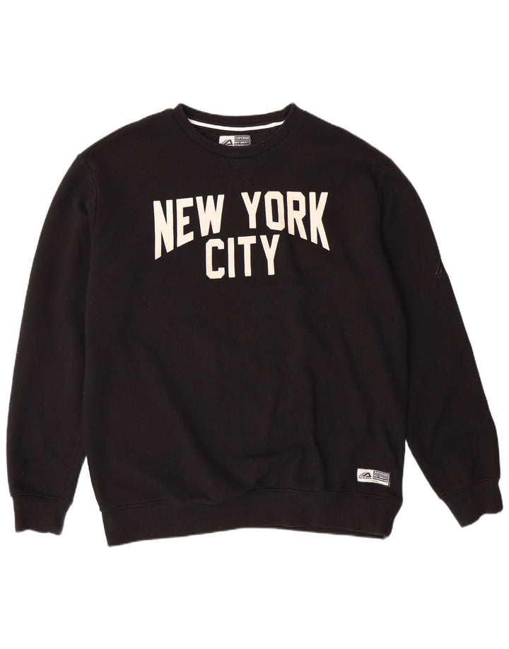 ALCOTT Sweat-shirt graphique New York City pour homme XL en coton noir