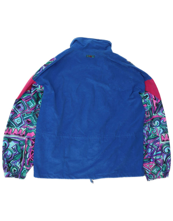 Terinda Veste de survêtement surdimensionnée pour femme UK 14 Bleu moyen géométrique