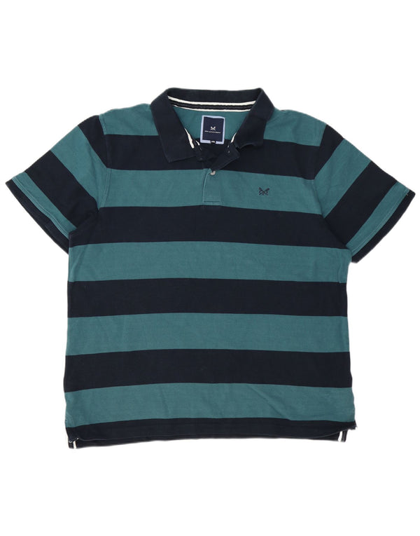 Crew Clothing Polo Homme 3XL Bleu Rayé Coton