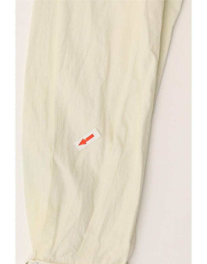 vintage Femme Chemise Blouse UK 12 Moyen Off White Floral