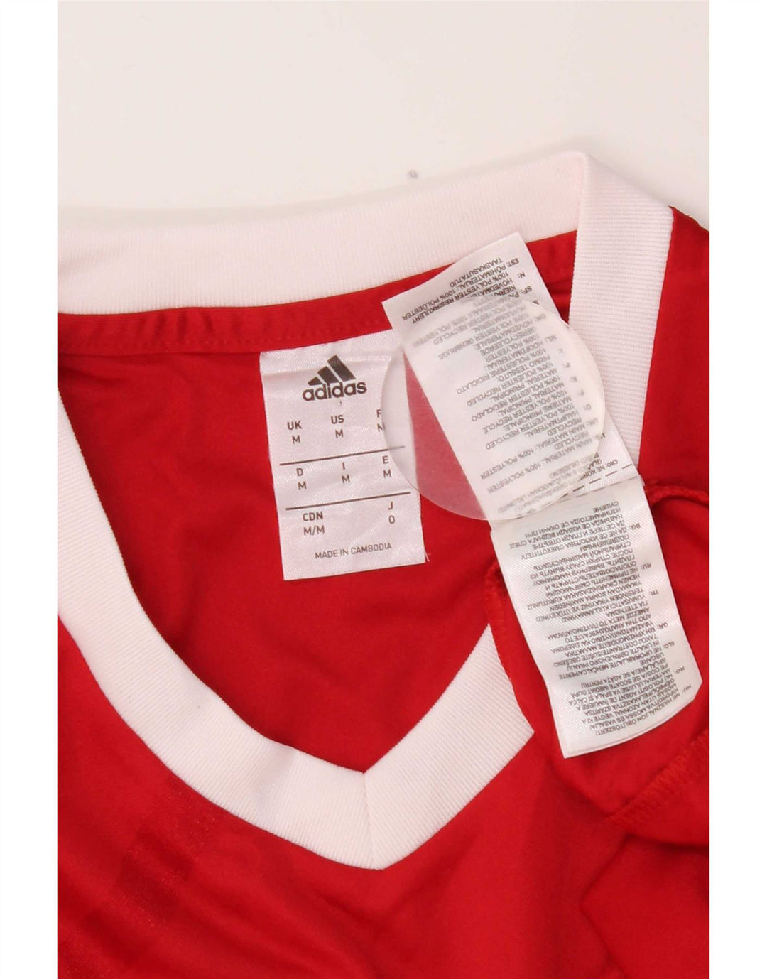 Adidas Homme Climalite T-Shirt Haut Rouge Moyen Colorblock Polyester