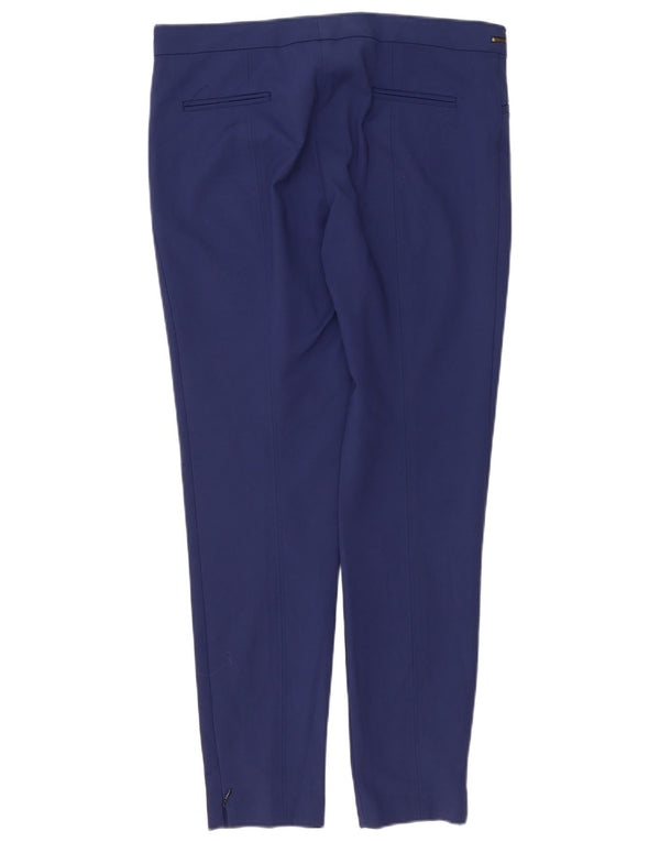 Pantalon décontracté slim femme Zara XL W32 L30 bleu marine coton
