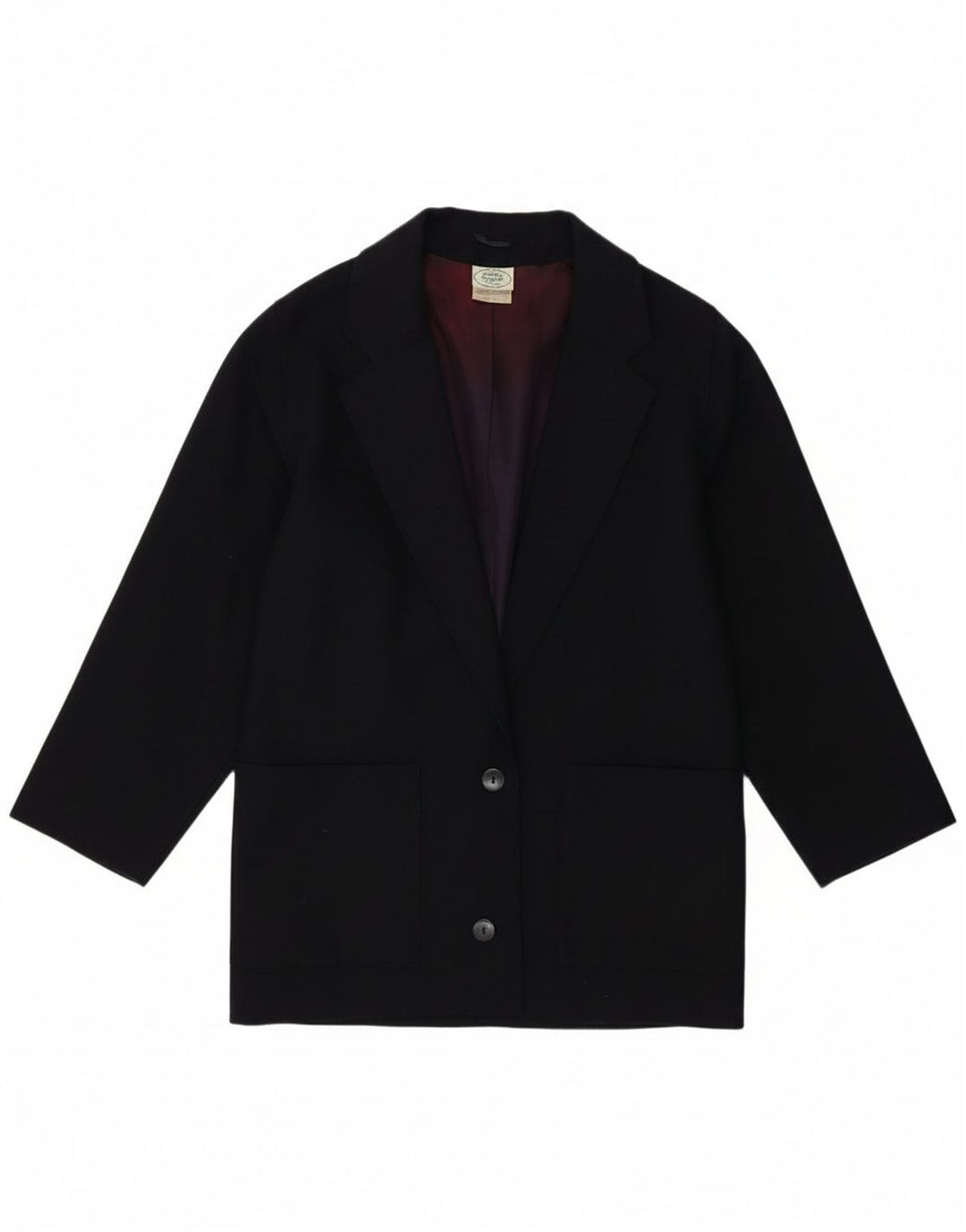 Laura Ashley Veste blazer à 2 boutons pour femme UK 10 Petite laine bleu marine