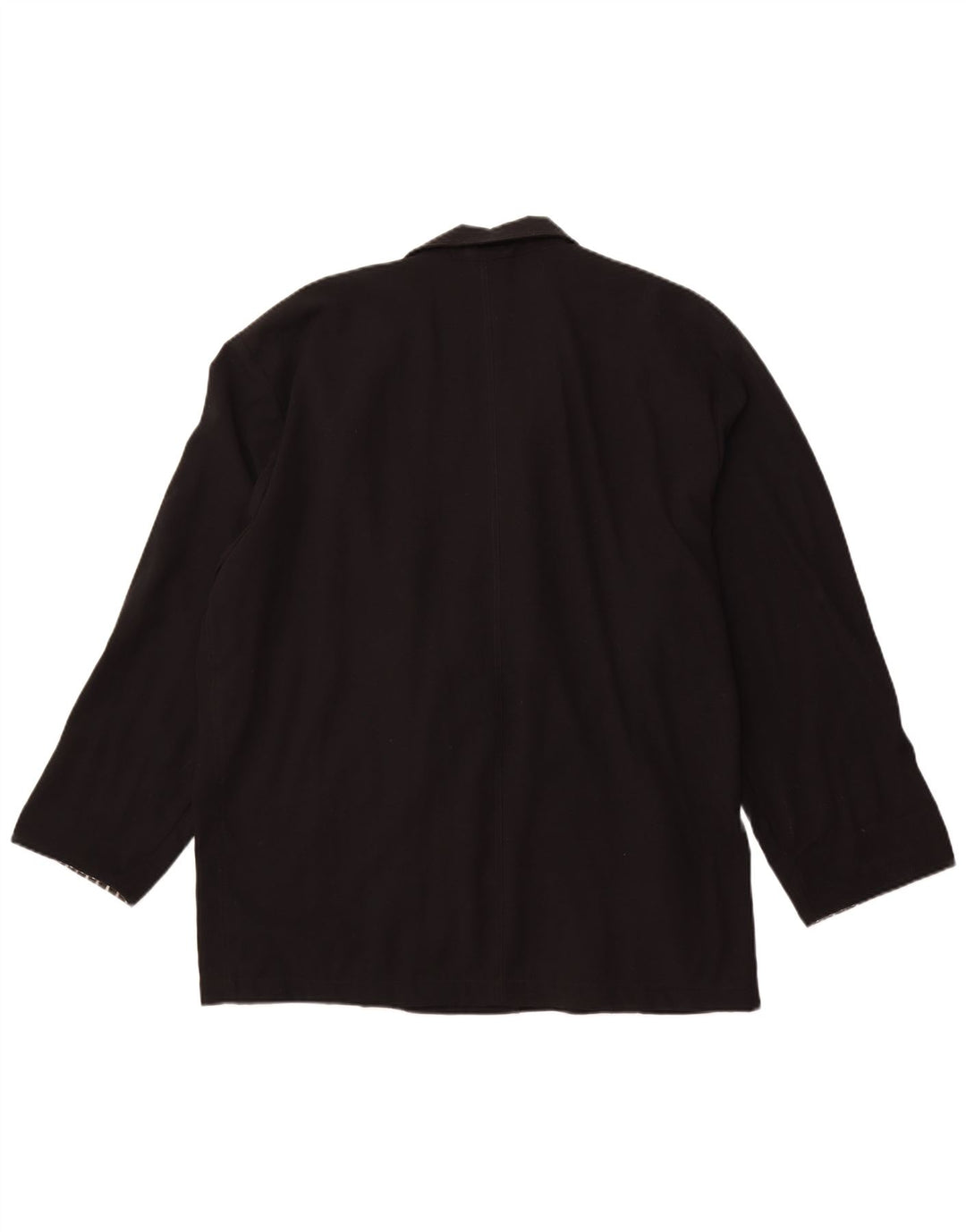VINTAGE Veste Blazer Double Boutonnage Homme UK 42 XL Polyester Noir