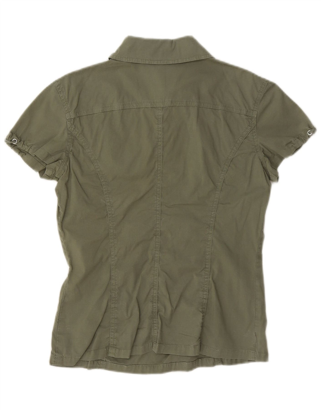 Max & Co. Chemise pull à manches courtes pour femme UK 8 Small Kaki