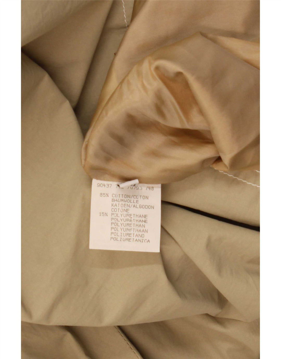 vintage Femme Capuche Oversize Parka Veste UK 8 Petit Coton Beige