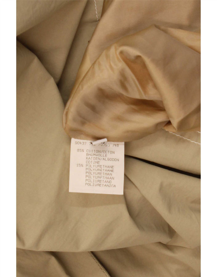 vintage Femme Capuche Oversize Parka Veste UK 8 Petit Coton Beige