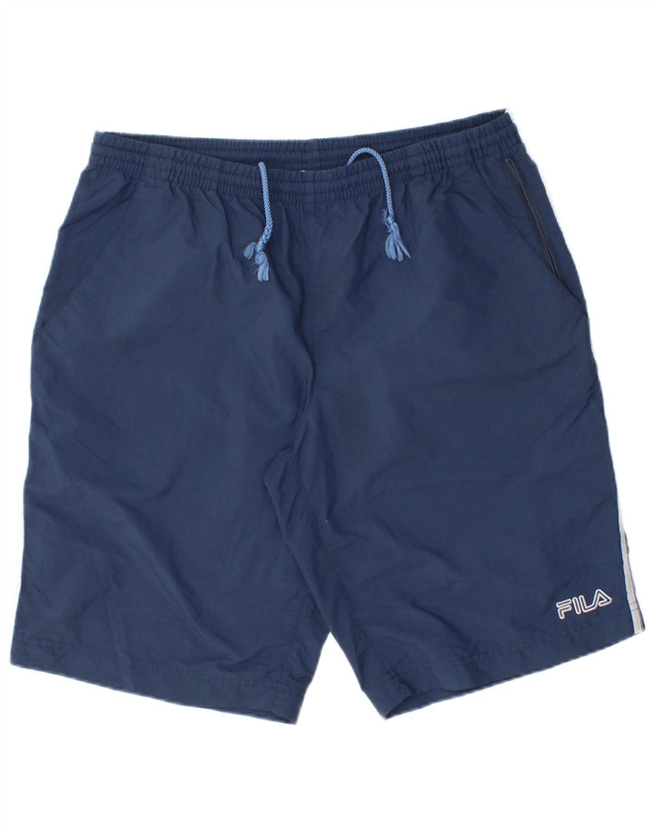 Fila Short de Sport Homme Bleu Marine Large Polyamide