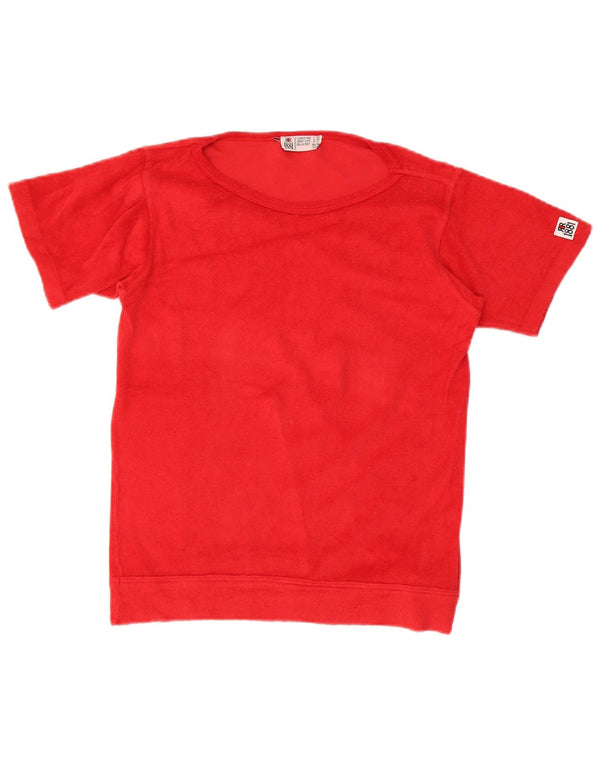 Cerruti 1881 T-Shirt Homme Top UK 36 Petit Coton Rouge