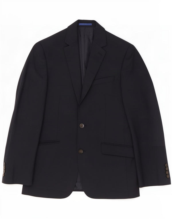 Marks & Spencer Veste blazer à 2 boutons pour homme UK 36 Petit Noir Polyester