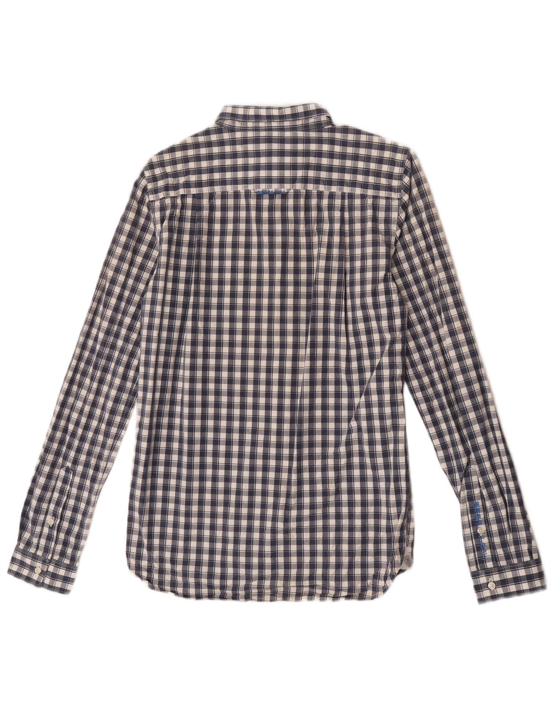 Superdry Chemise Homme Petit Carreau Bleu Marine Coton