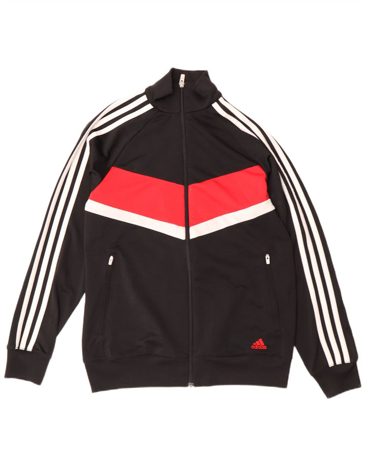 Adidas Veste de Survêtement Garçon 15-16 ans Noir Colourblock Polyester