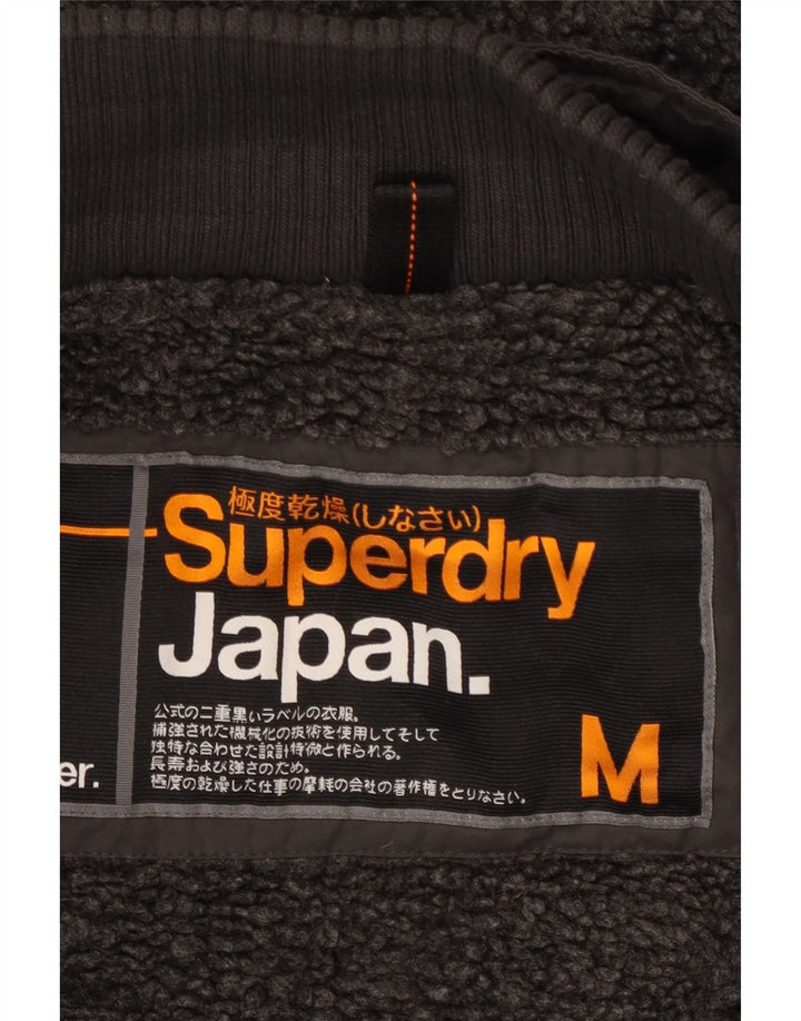 Superdry Veste Parka à Capuche Graphique Homme UK 38 Gris Moyen Polyester