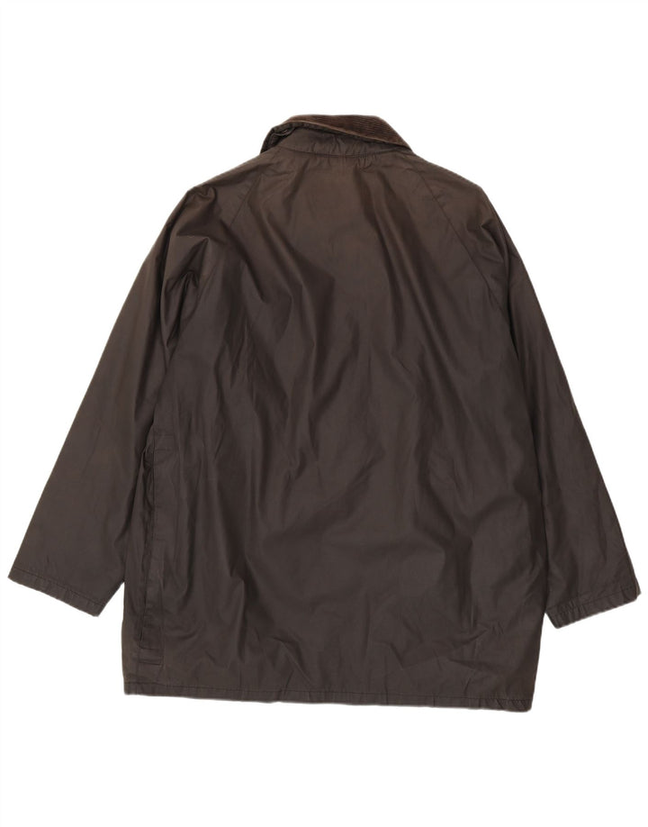 veste en coton ciré vintage pour hommes UK 44 2XL Noir