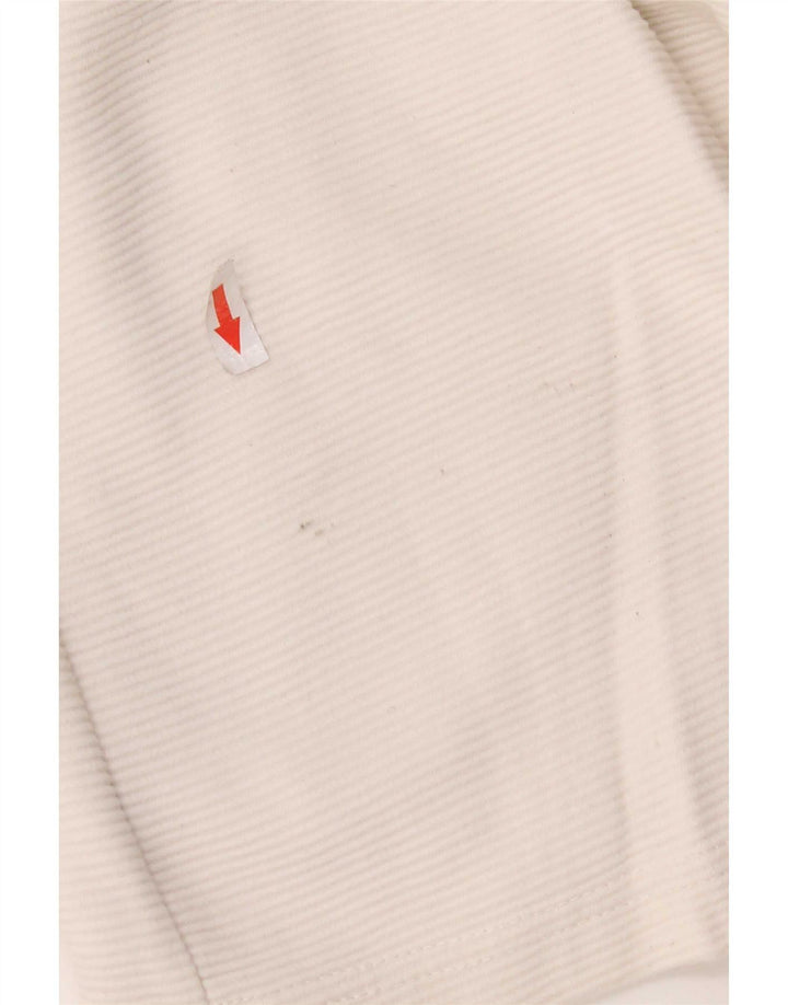 Zara Short de sport pour homme en coton à fines rayures blanches
