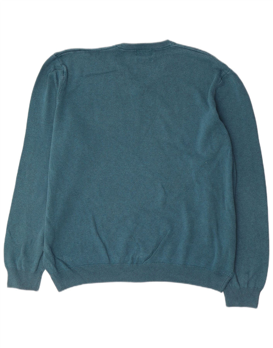 Marks & Spencer Pull col V pour homme en coton bleu 2XL