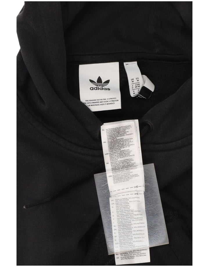 ADIDAS Pull à capuche graphique pour homme en coton color block noir moyen