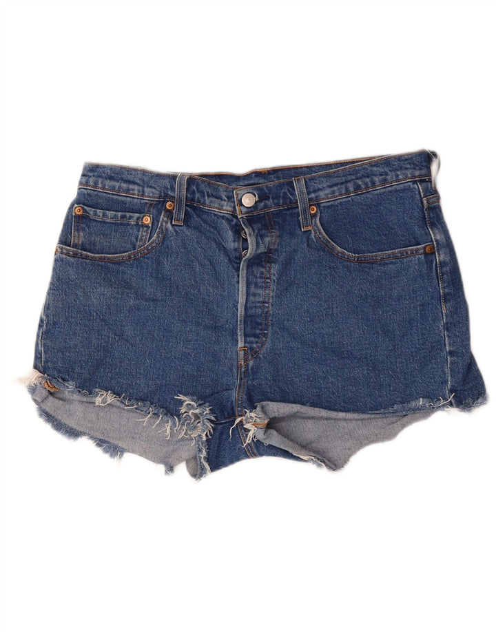 Levi's Short en Jean 501 Femme W32 Large Bleu Coton