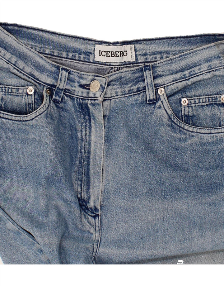ICEBERG Womens Cropped Jeans IT 46 Large W30 L24 Blue Vintage Iceberg and Second-Hand Iceberg from Messina Hembry 