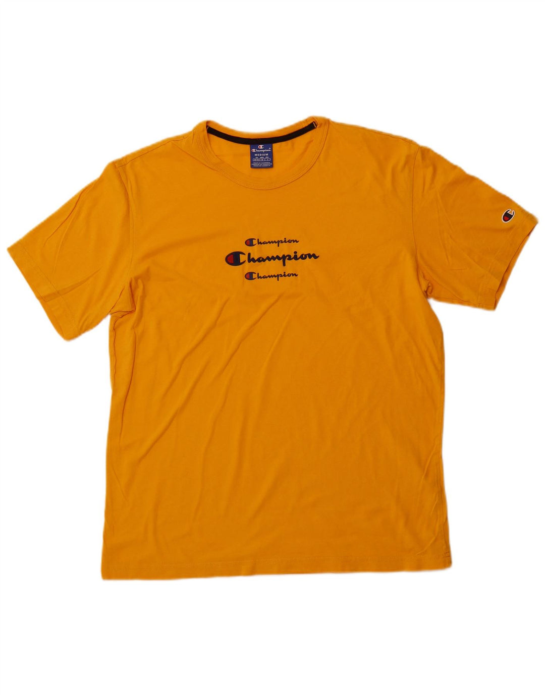 CHAMPION T-Shirt Graphique Homme Jaune Moyen