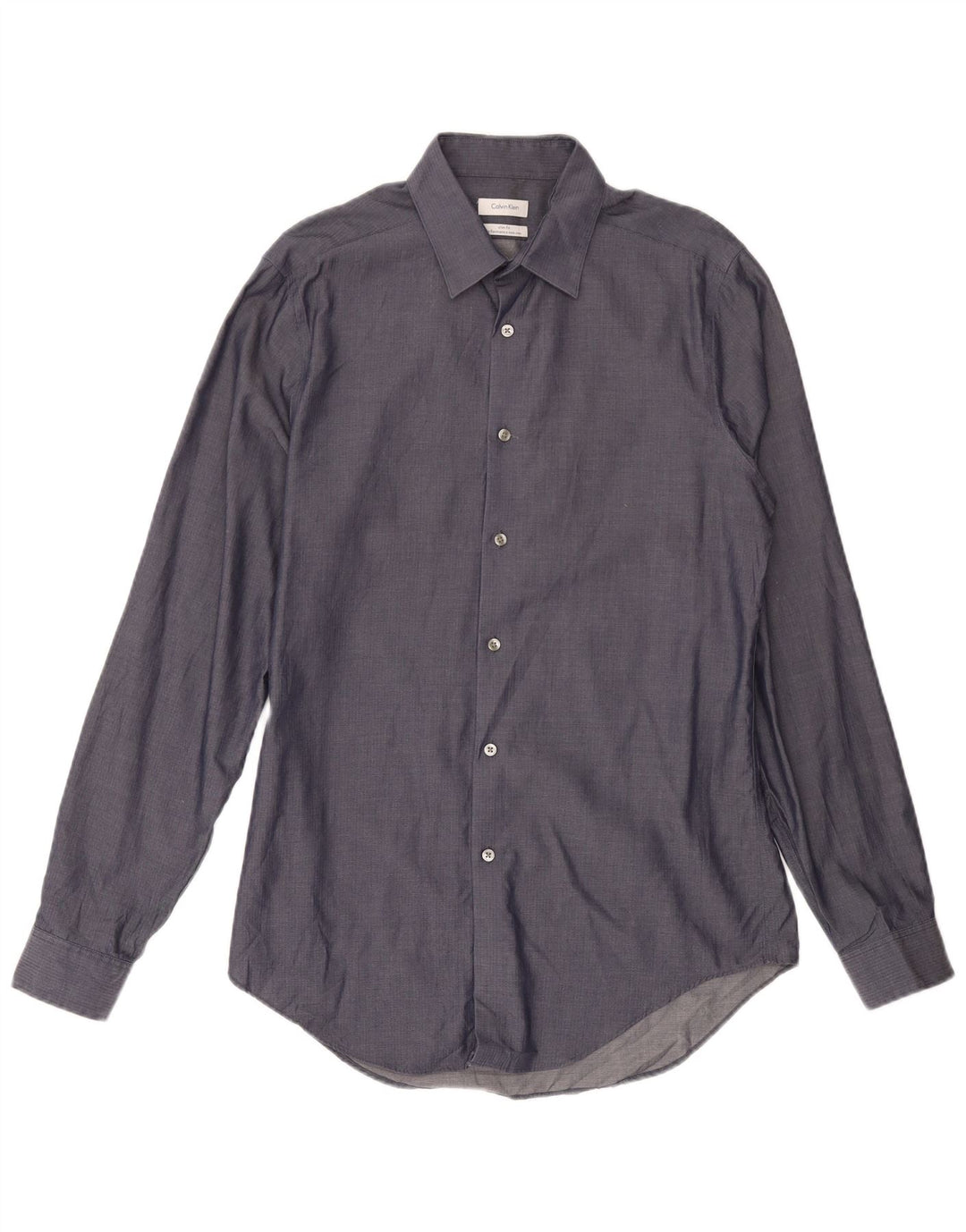 Calvin Klein Jeans Chemise Homme Taille 15 1/2 Medium Bleu Marine Chevrons