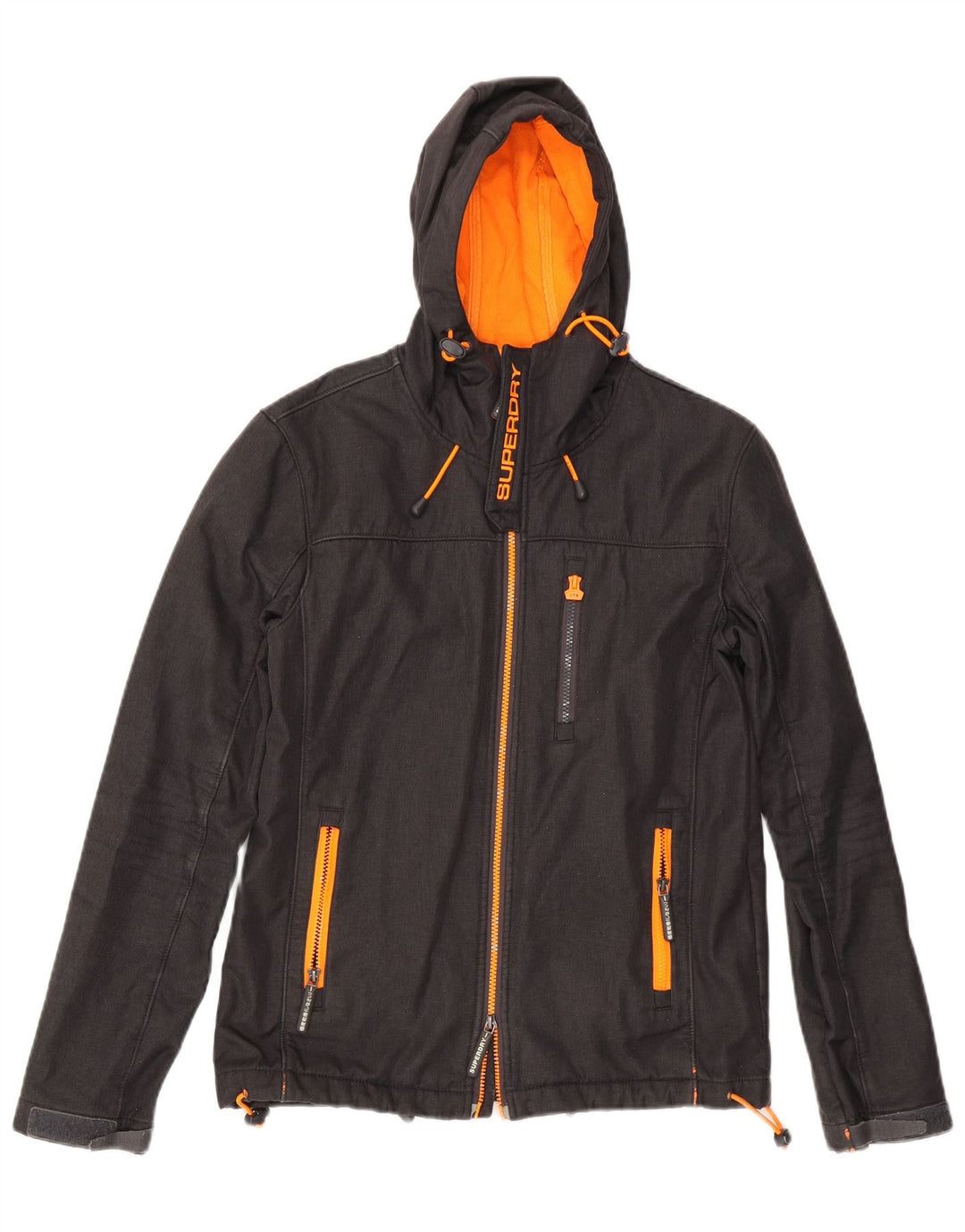 SUPERDRY Veste coupe-vent à capuche Windtrekker pour homme UK 38 Medium Noir