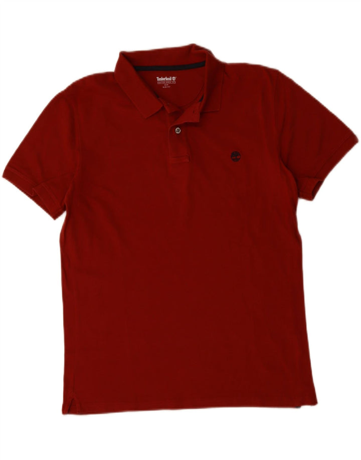 TIMBERLAND Polo Slim Fit Homme Rouge Moyen Coton
