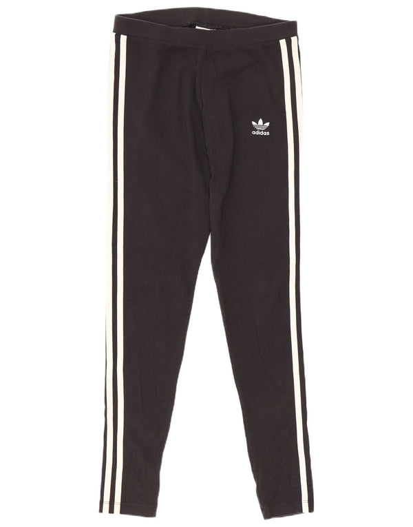 Adidas Leggings Femme UK 10 Petit Coton Noir