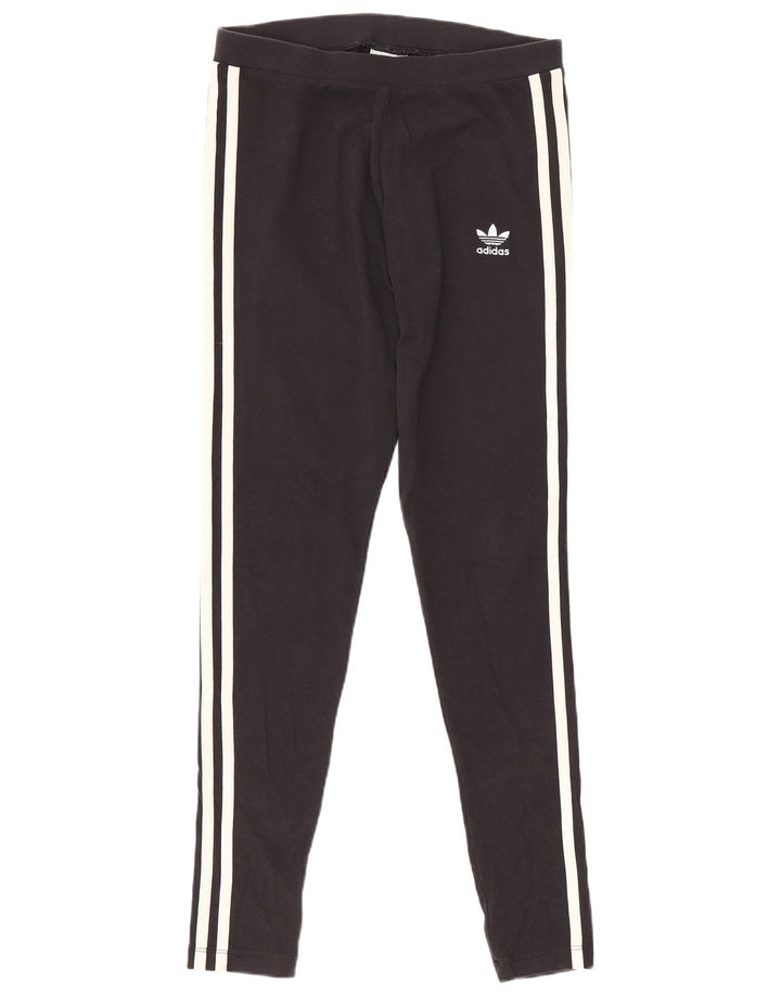 Adidas Leggings Femme UK 10 Petit Coton Noir