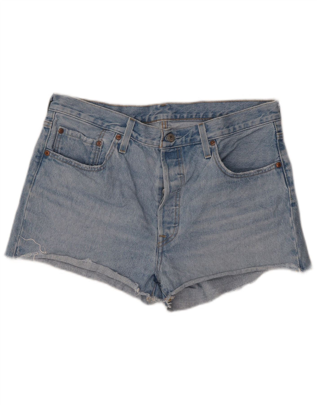 LEVI'S Short en Jean Femme W33 Large Bleu Coton