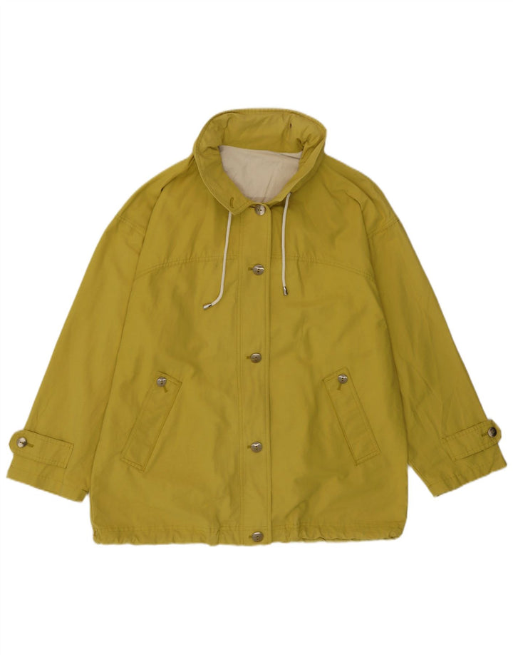 Veste utilitaire à capuche femme vintage UK 16 Grand Jaune