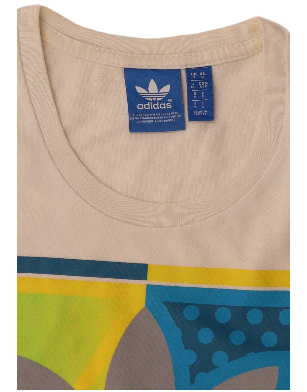 Adidas T-shirt graphique pour hommes, petit, blanc