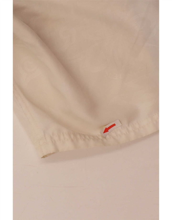 Sundek Short de bain graphique régulier pour hommes, grand, blanc, color block, plage