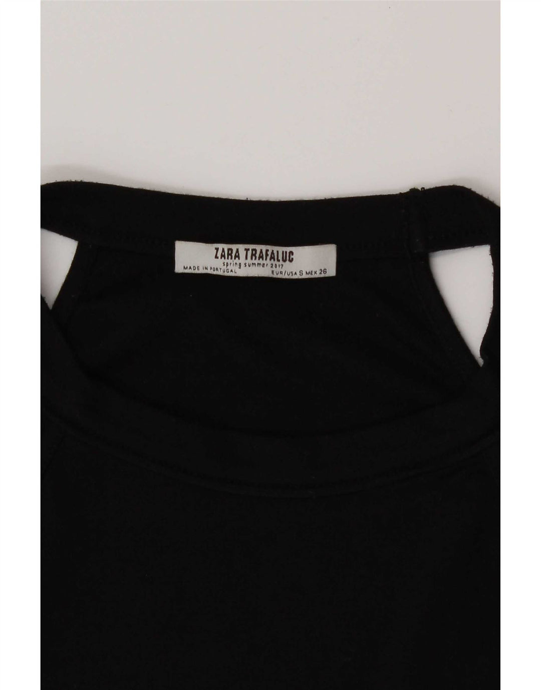 Zara Womens Crop Halter Top UK 8 Petit Noir